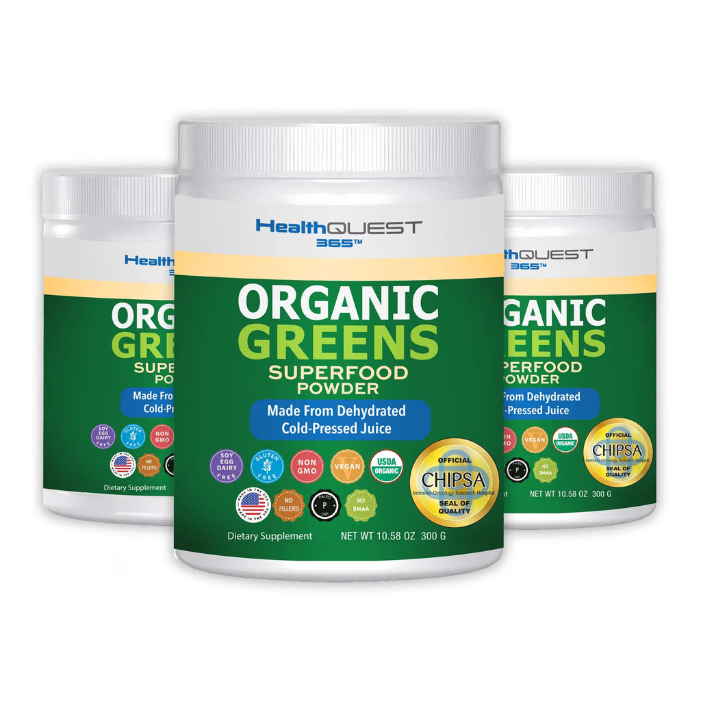 Organic Greens 365 - 3 Bottles healthquest365