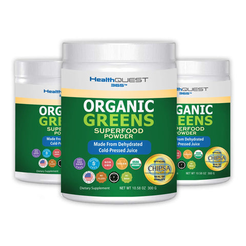 Organic Greens 365 - 3 Bottles healthquest365