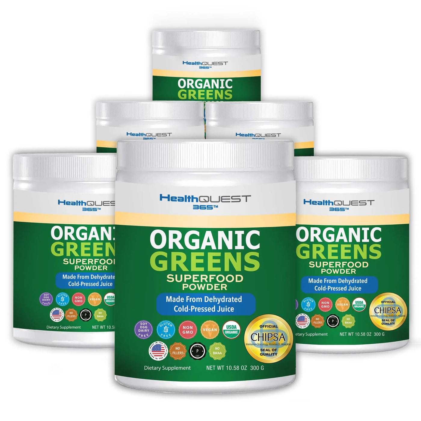 Organic Greens 365 - 6 Bottles healthquest365