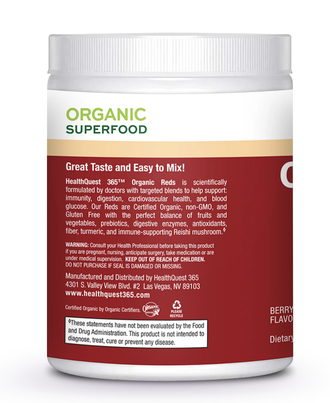 Organic Reds 365 - 3 Bottles healthquest365