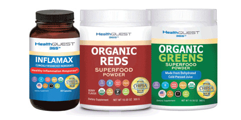 Mix Bundle #2: Organic Greens, Organic Reds And Inflamax Health Quest 365